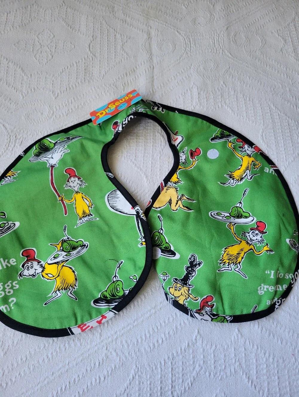 Kids Bib - Green Dr. Seuss Inspired Print